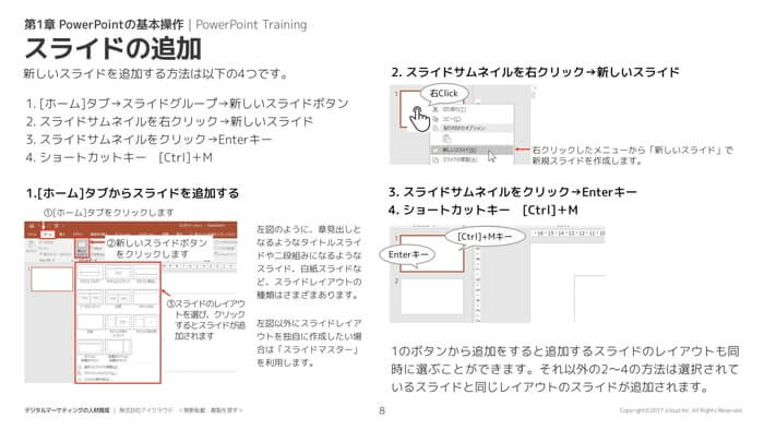 スライドの追加