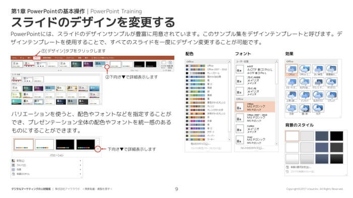 スライドのデザインを変更する